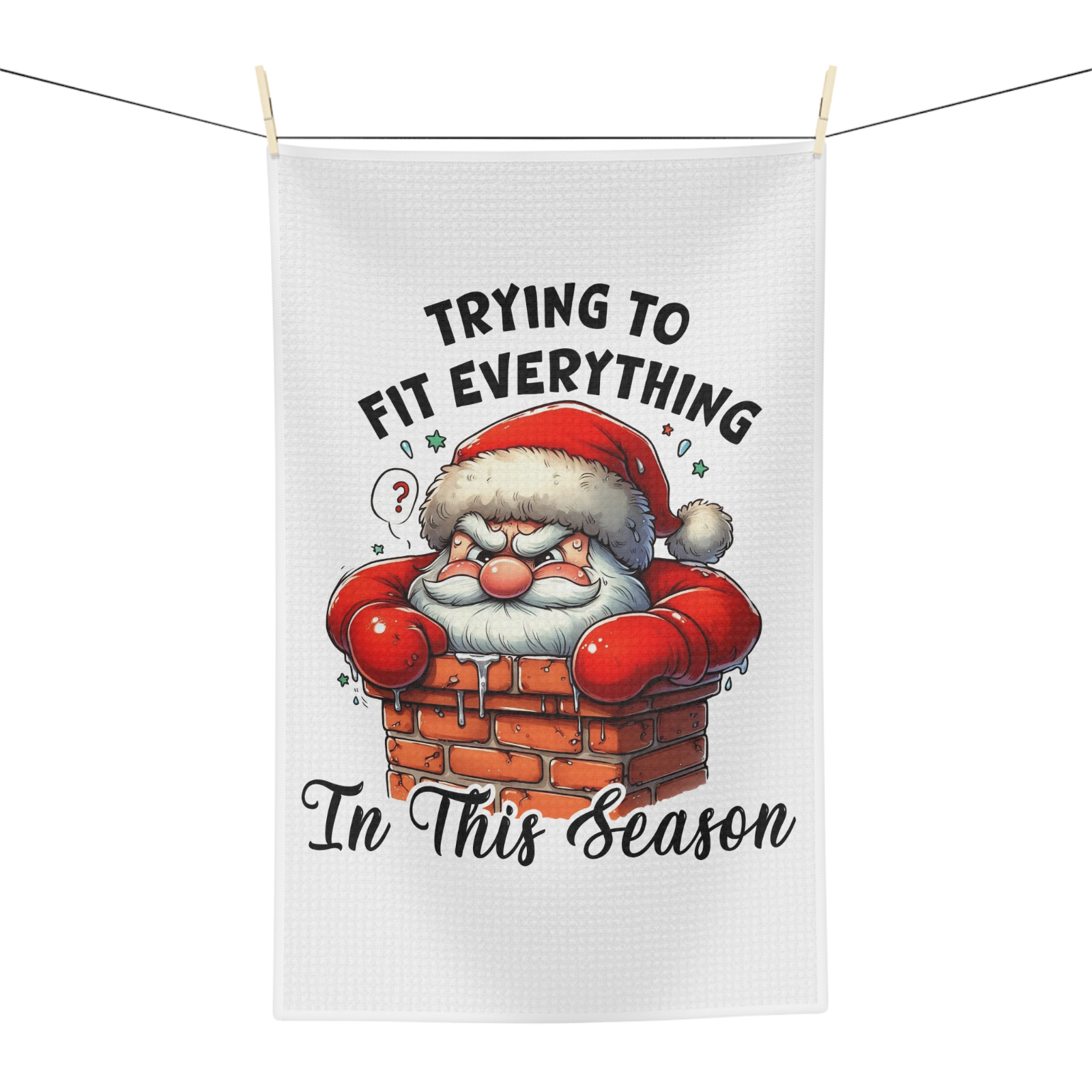 Funny Santa Christmas Towel Set – 3-Pack Holiday Kitchen Decor