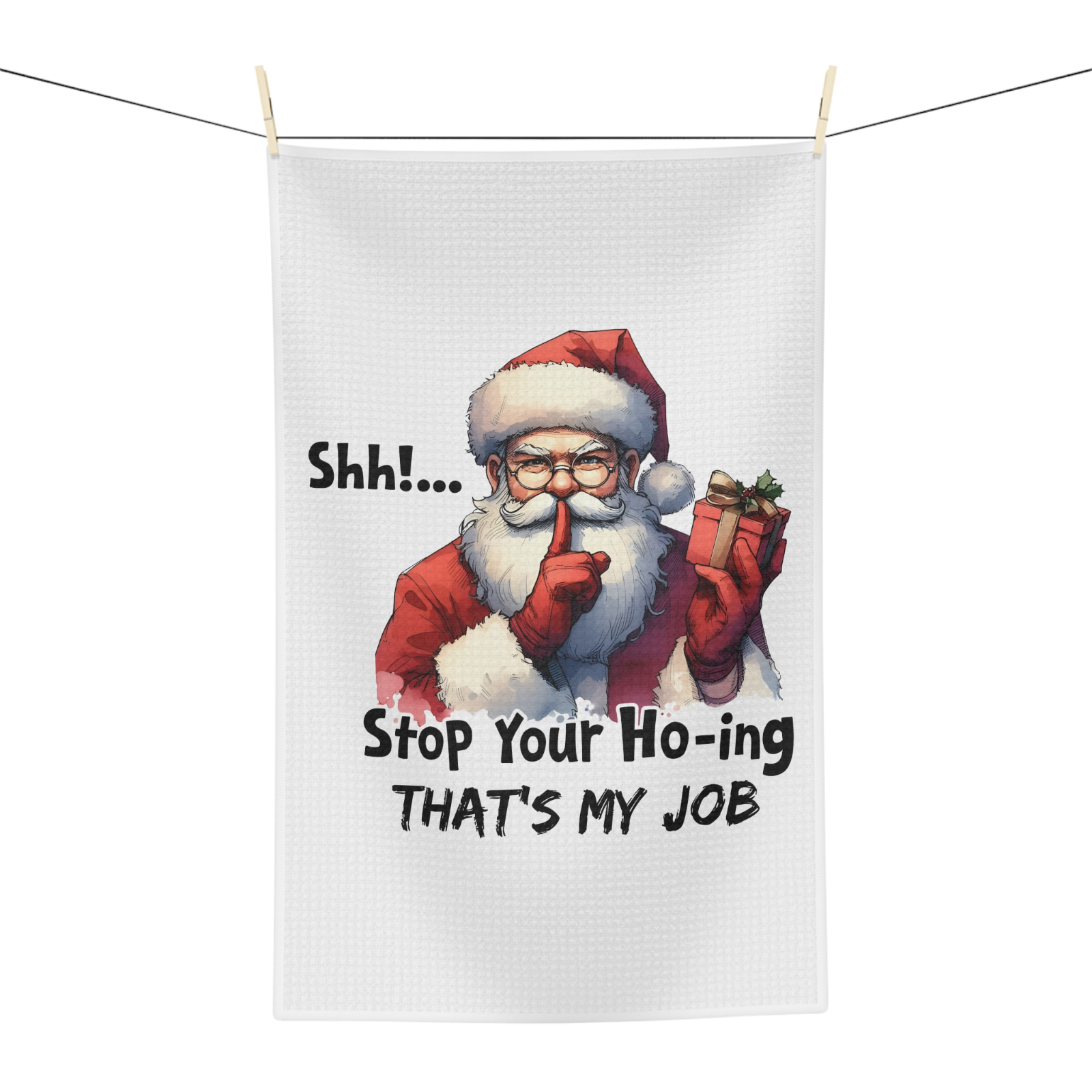 Funny Santa Christmas Towel Set – 3-Pack Holiday Kitchen Decor
