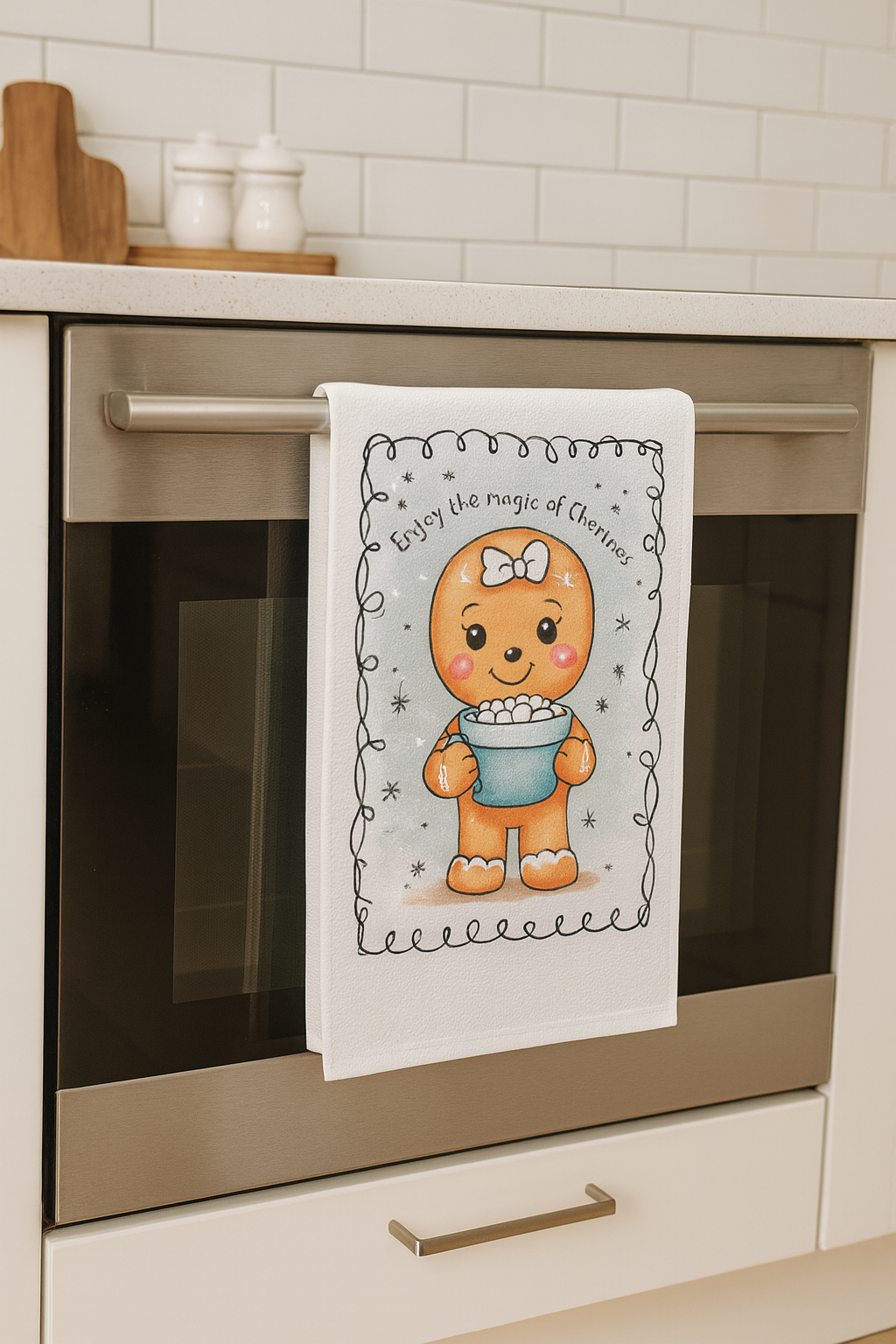 Gingerbread Cocoa Cutie Christmas Towel – Holiday Kitchen Decor