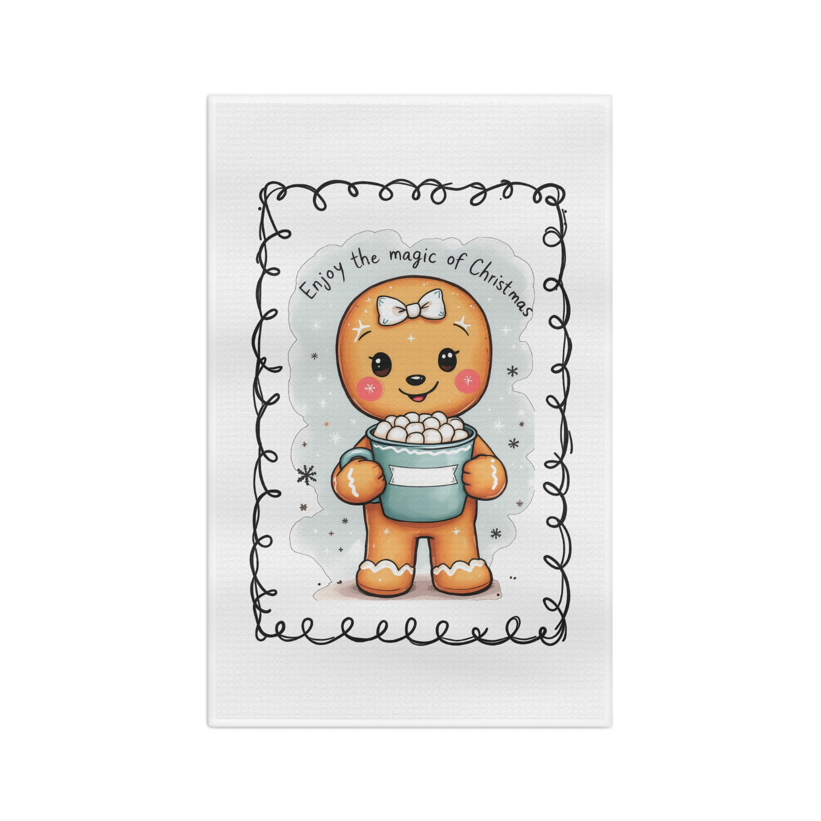 Gingerbread Cocoa Cutie Christmas Towel – Holiday Kitchen Decor