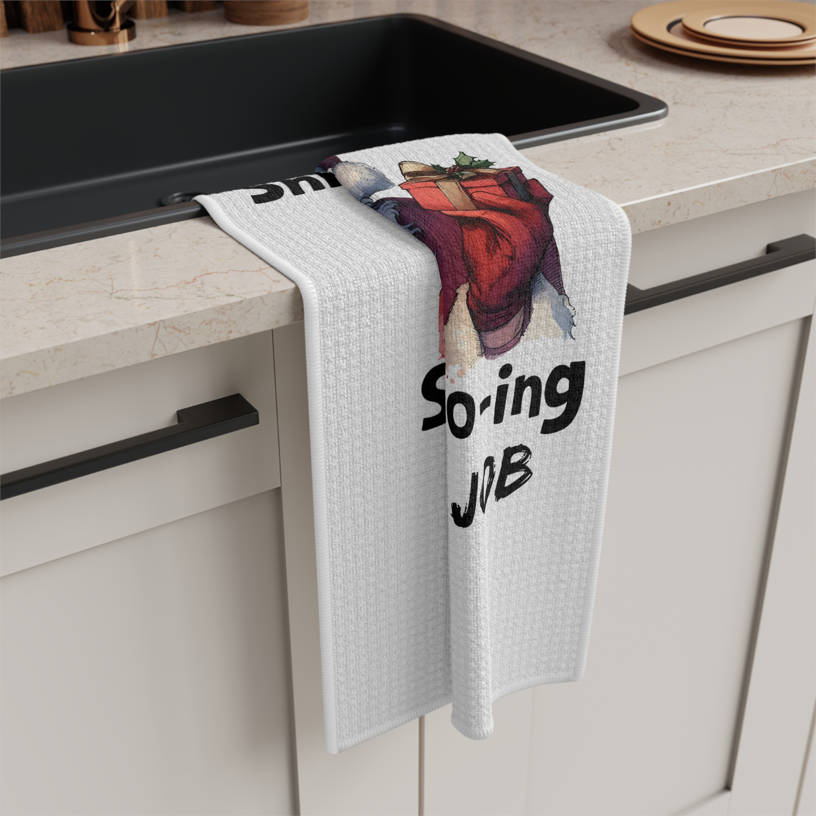 Funny Santa Christmas Towel Set – 3-Pack Holiday Kitchen Decor