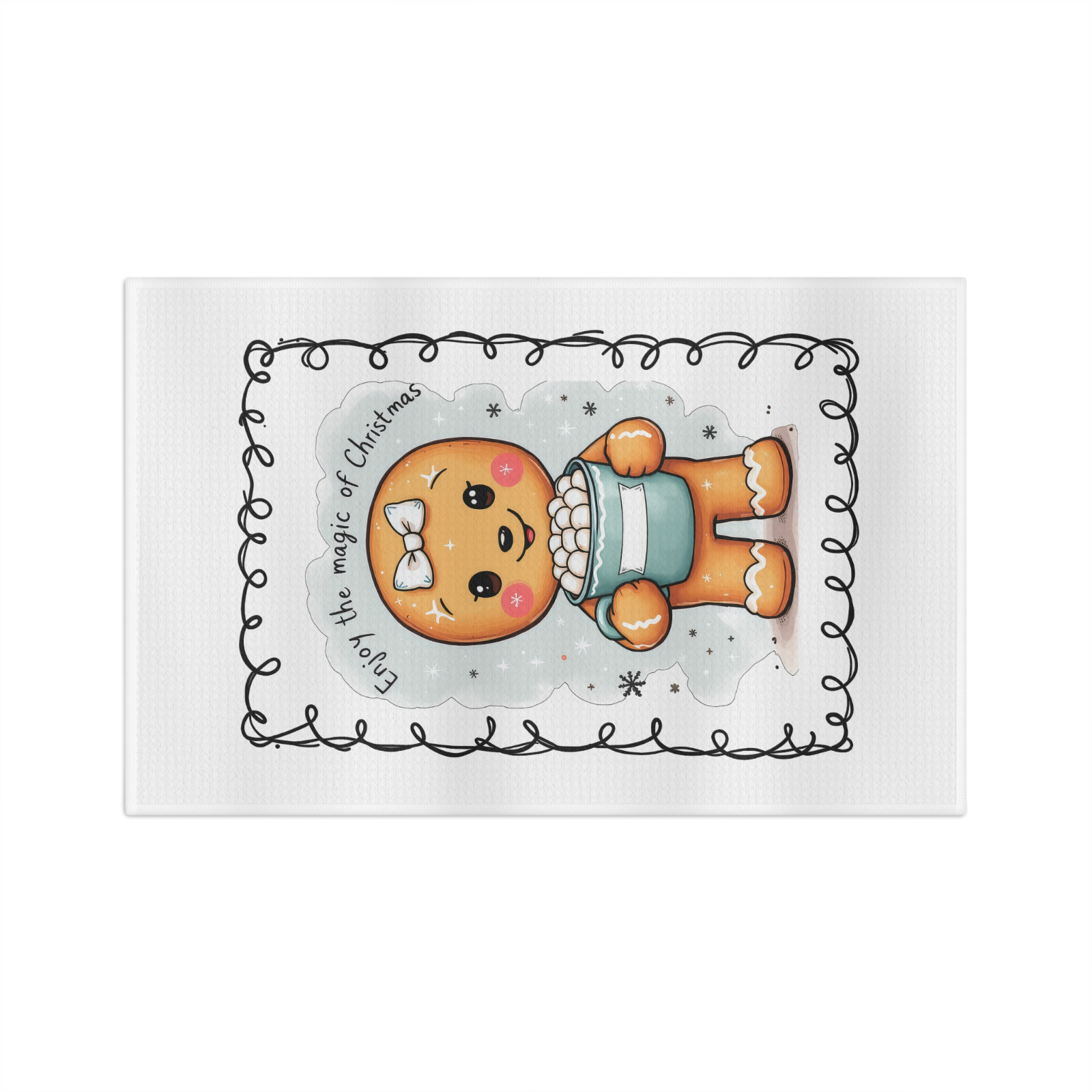 Gingerbread Cocoa Cutie Christmas Towel – Holiday Kitchen Decor