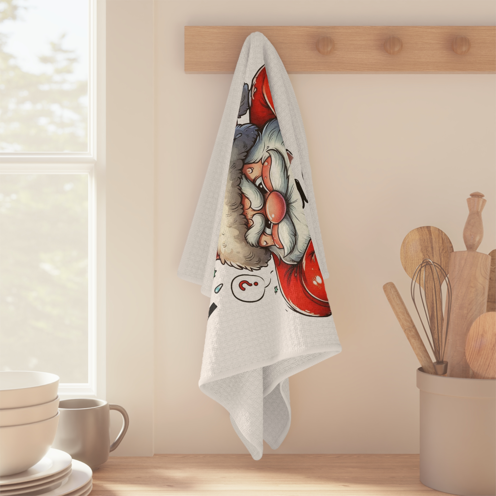 Funny Santa Christmas Towel Set – 3-Pack Holiday Kitchen Decor