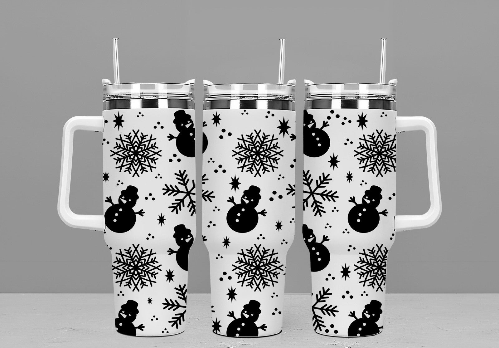 Snowman & Snowflake 40oz Tumbler