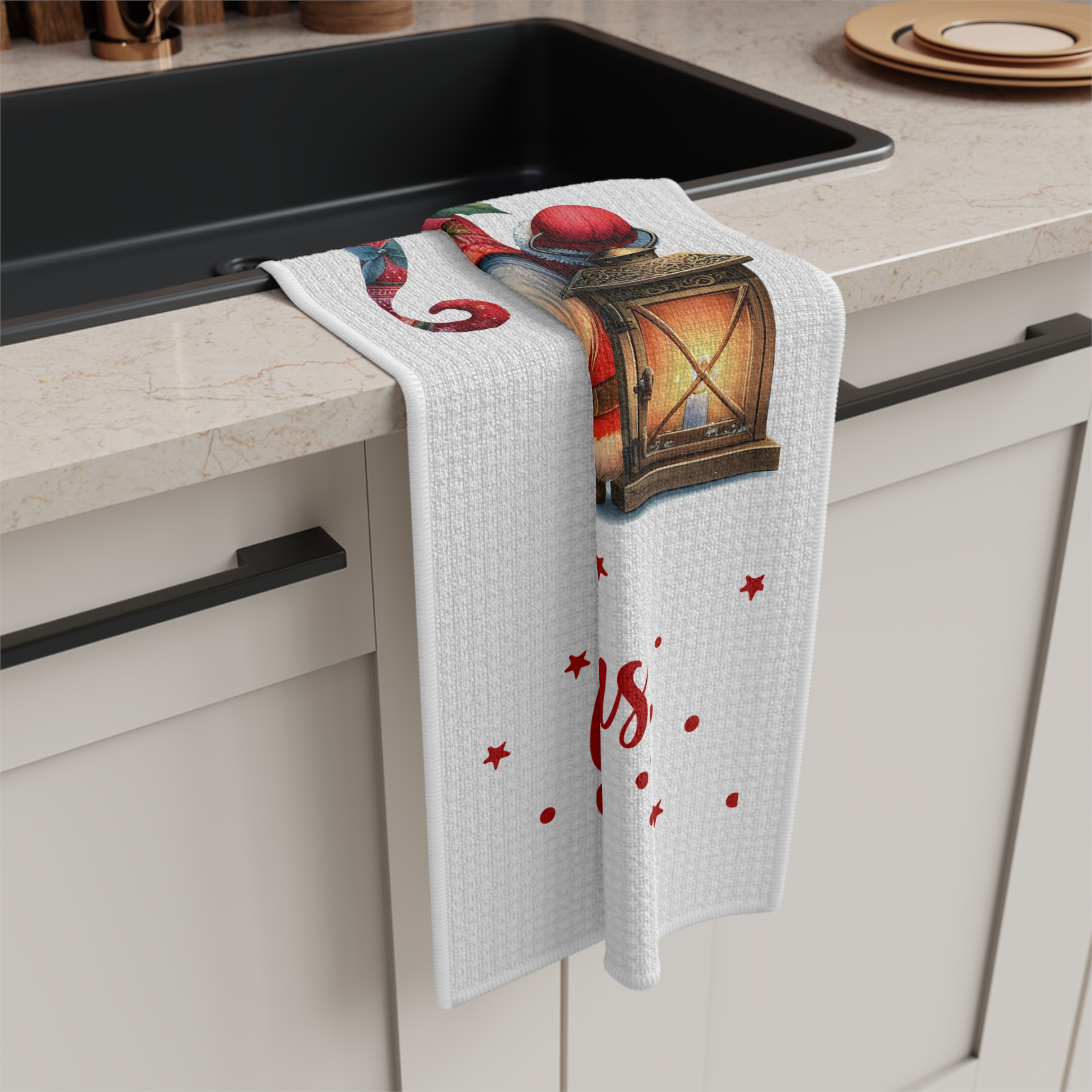 Merry Gnome Christmas Towel – Festive Holiday Kitchen Decor