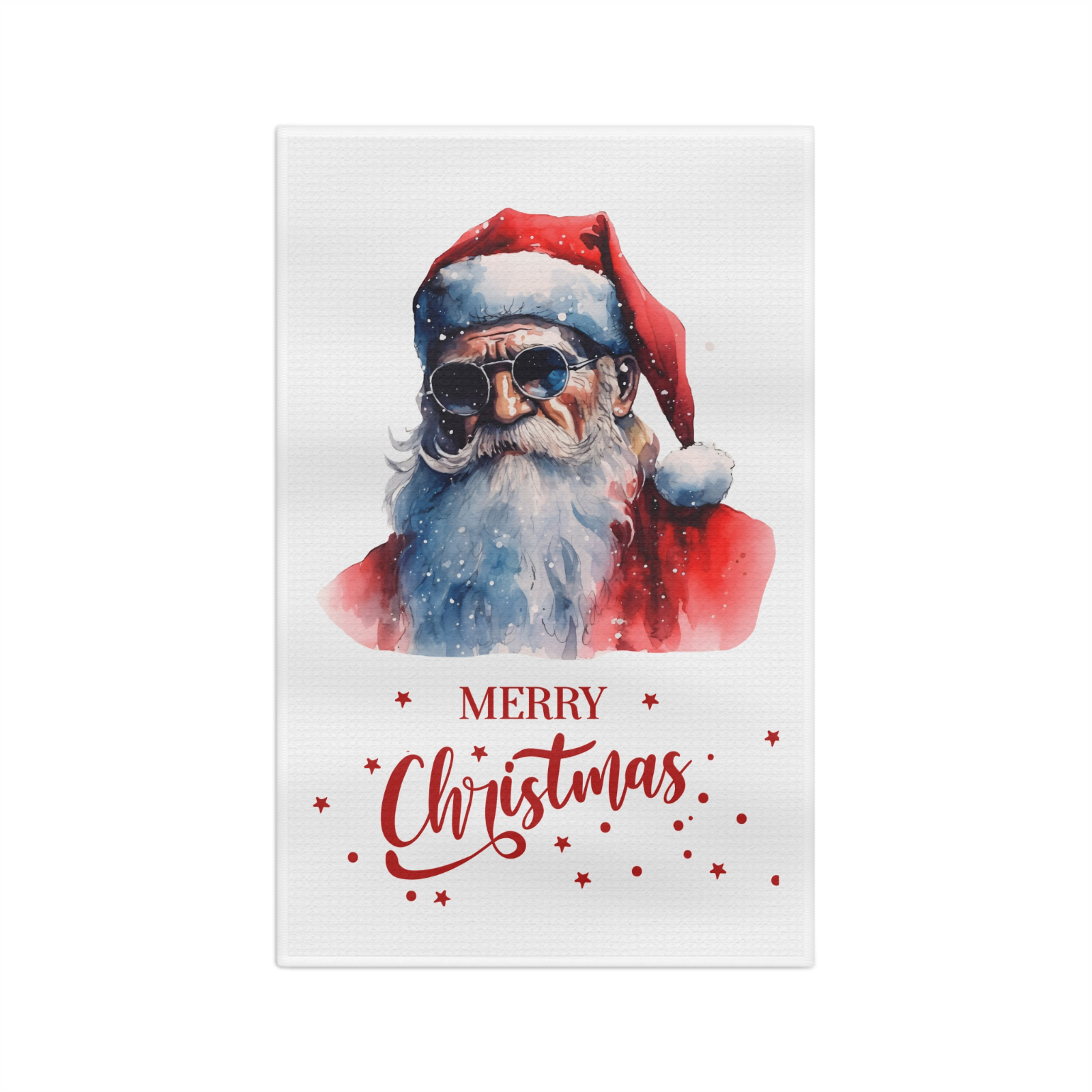 Cool Santa Christmas Towel – Hip Holiday Kitchen Decor