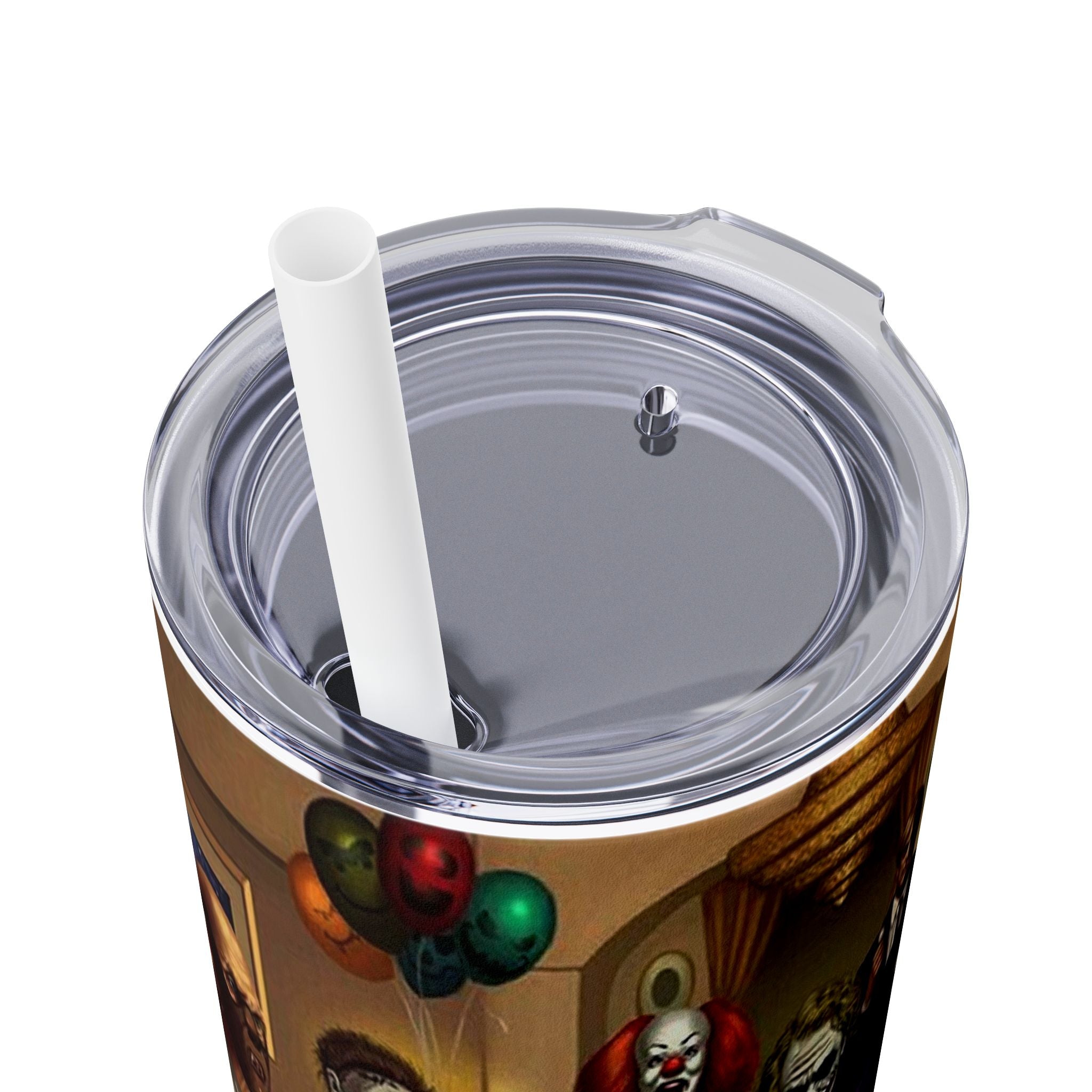 Villains Playing Poker Tumbler - 20oz Stainless Steel Cup w/ Lid & Straw