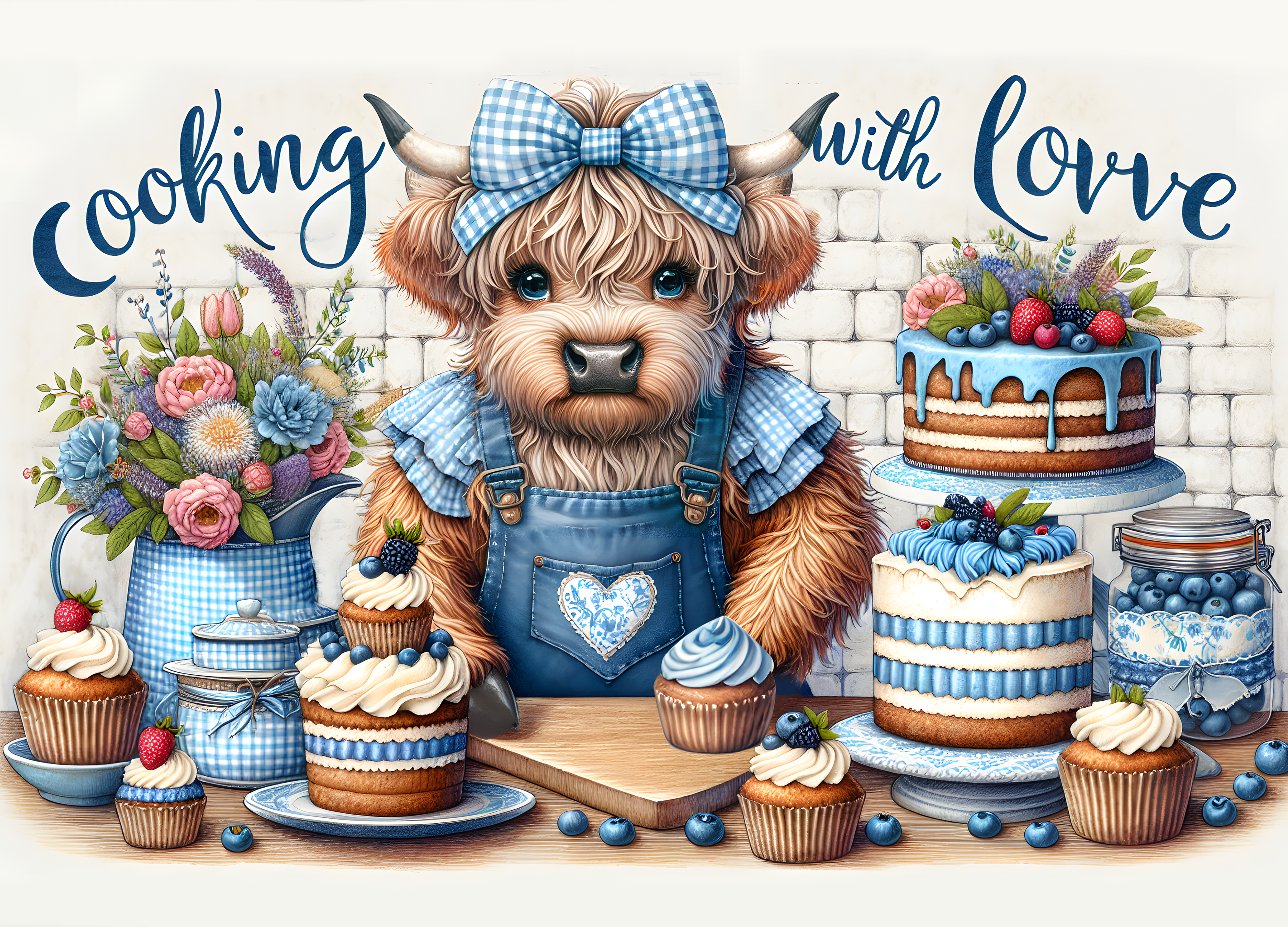 Highland Cow Glass Chopping Board – 6 Farmhouse Kitchen Designs