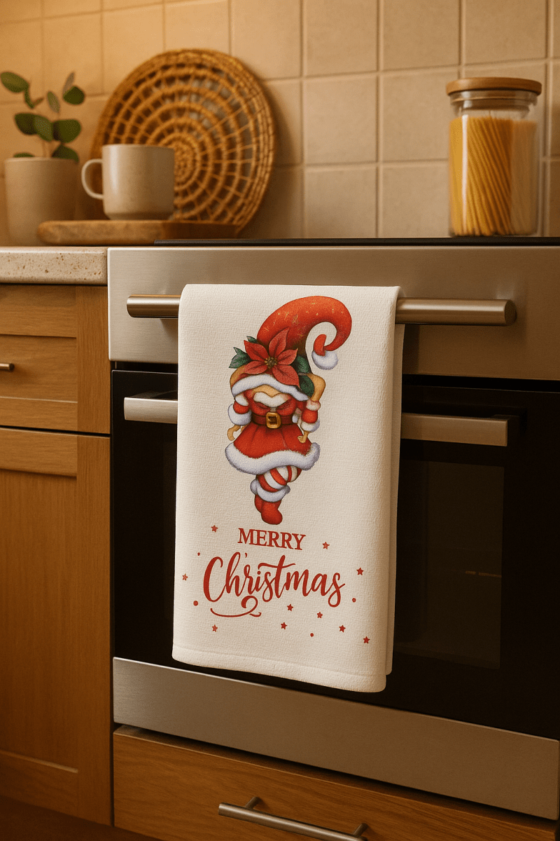 Christmas Girl Gnome Towel – Cute & Cozy Holiday Kitchen Decor - East Coast Gifts