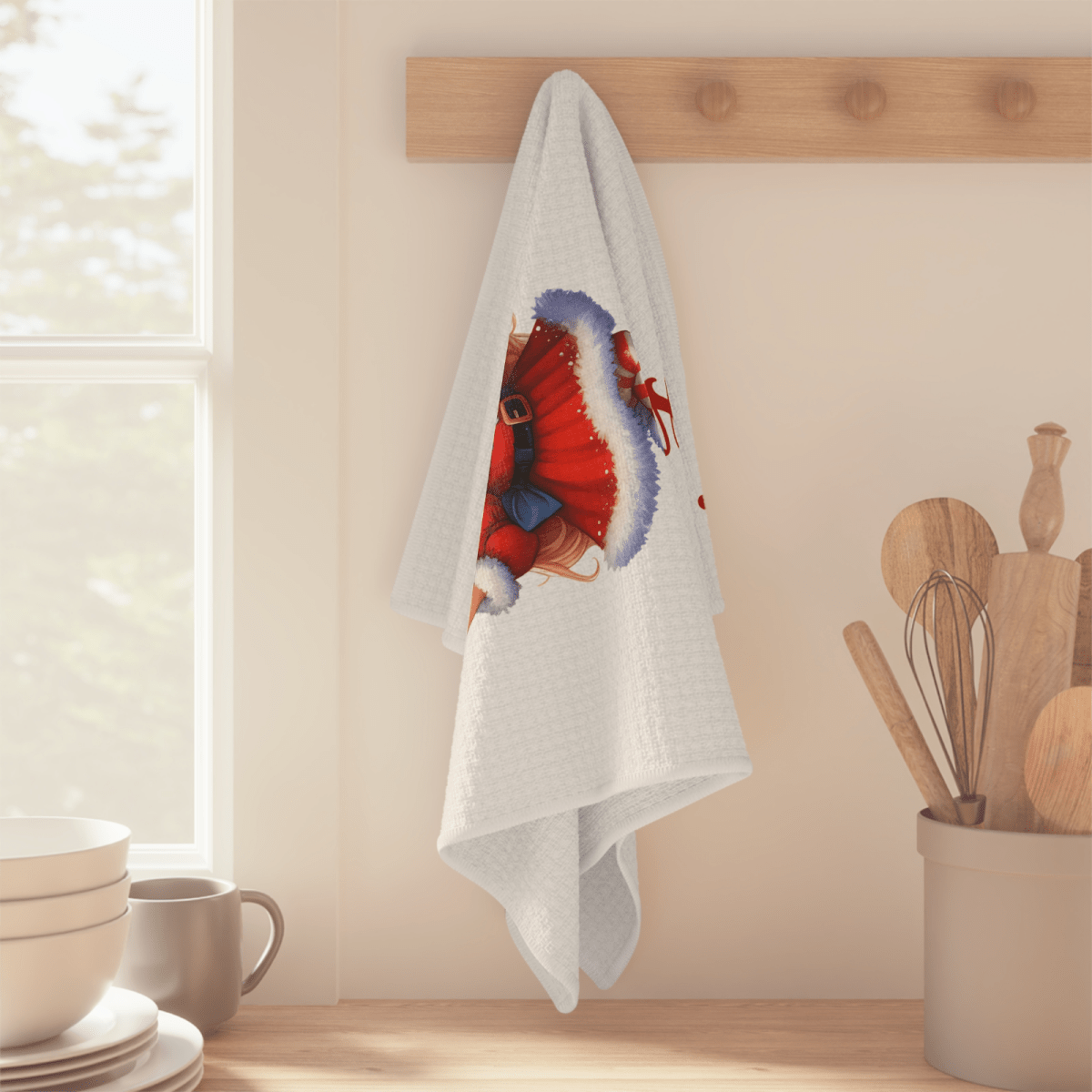 Christmas Girl Gnome Towel – Cute & Cozy Holiday Kitchen Decor - East Coast Gifts