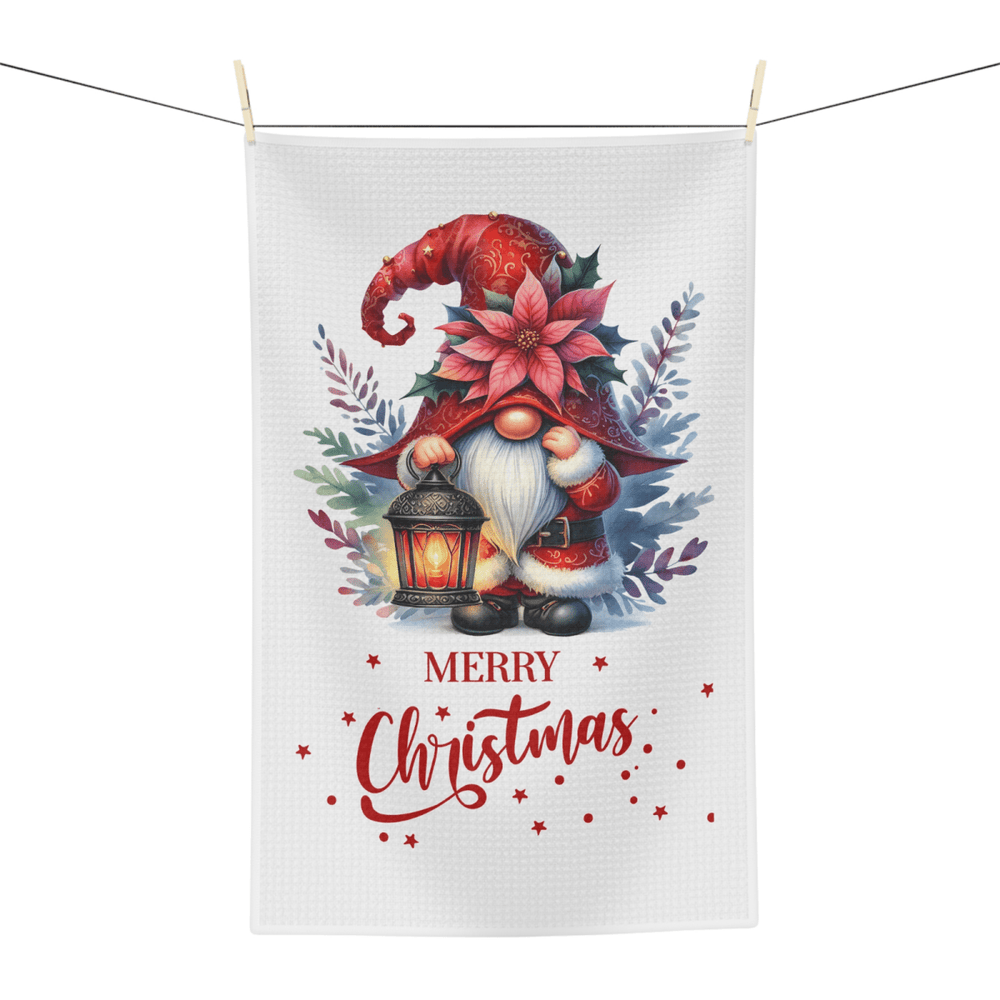 Classic Christmas Gnome Towel – Cozy Santa Gnome Holiday Kitchen Decor - East Coast Gifts