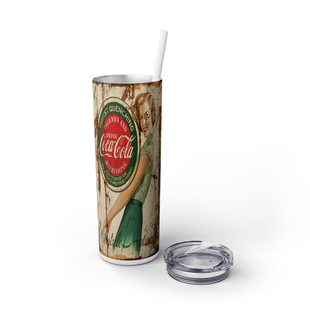 Cola Dr Pepper Fanta Sprite Fizzy Drinks 20oz Skinny Travel Tumbler With Lid - East Coast Gifts