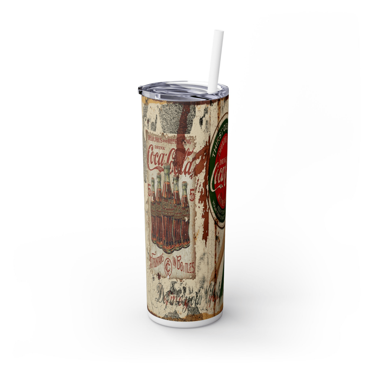 Cola Dr Pepper Fanta Sprite Fizzy Drinks 20oz Skinny Travel Tumbler With Lid - East Coast Gifts