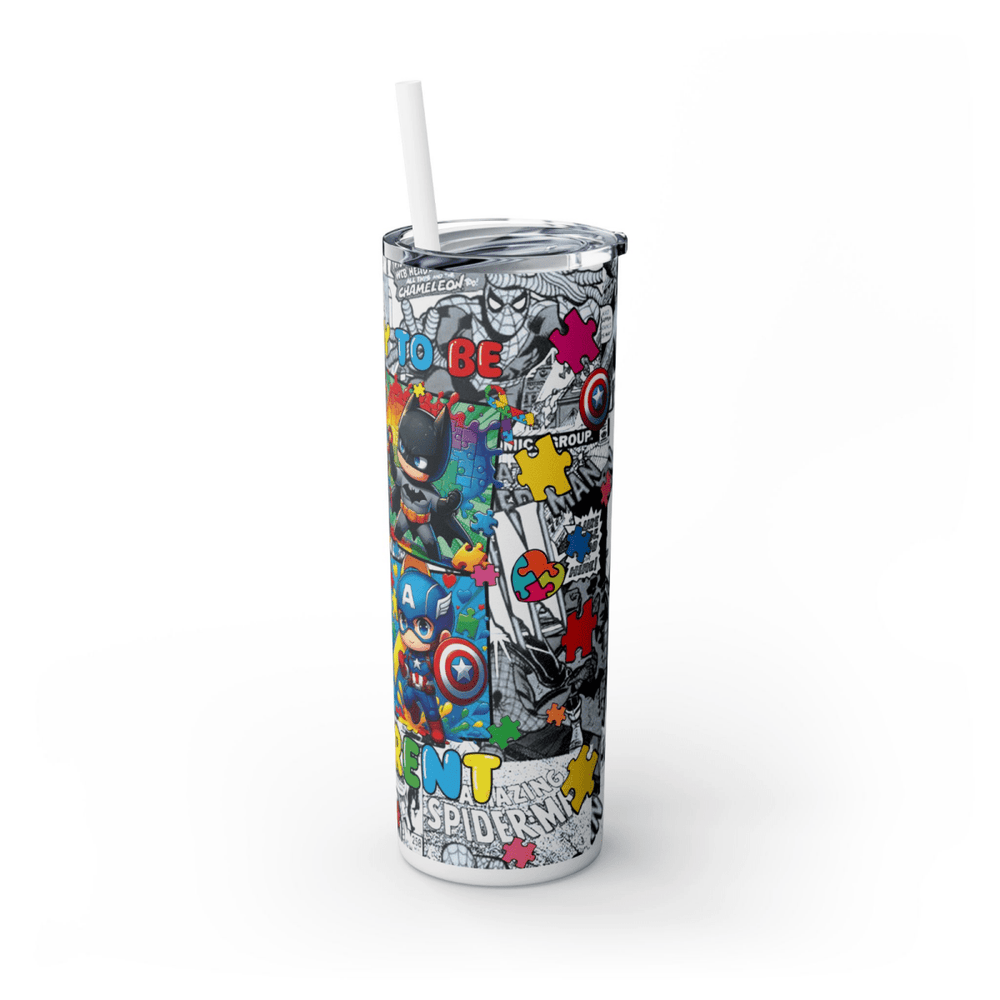 Comic Book Skinny Tumbler – 20oz Stainless Steel Cup with Straw – UK Seller - East Coast Gifts