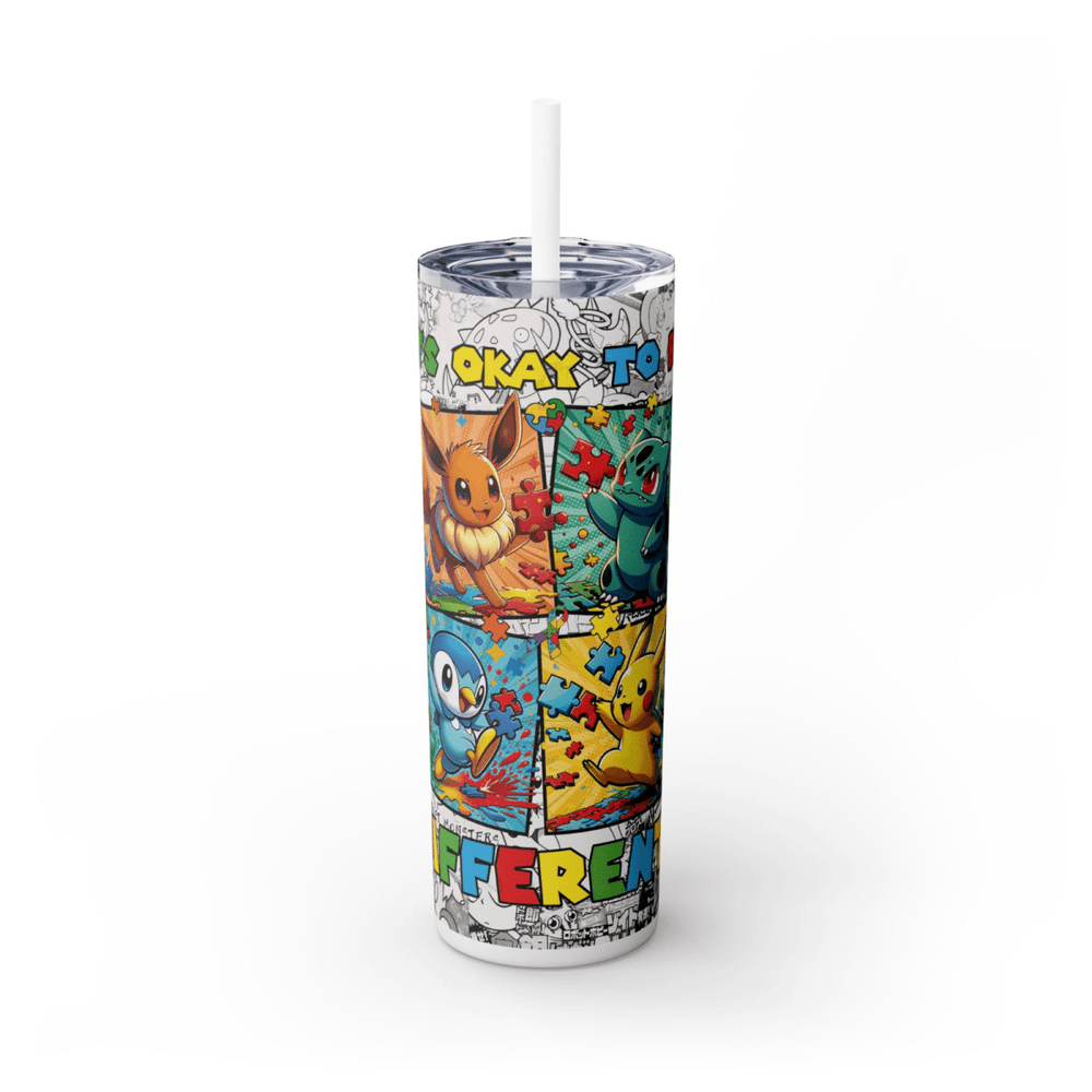 Custom 20oz Anime Tumbler – Pokémon Characters – Stainless Steel Cup w/ Straw - East Coast Gifts