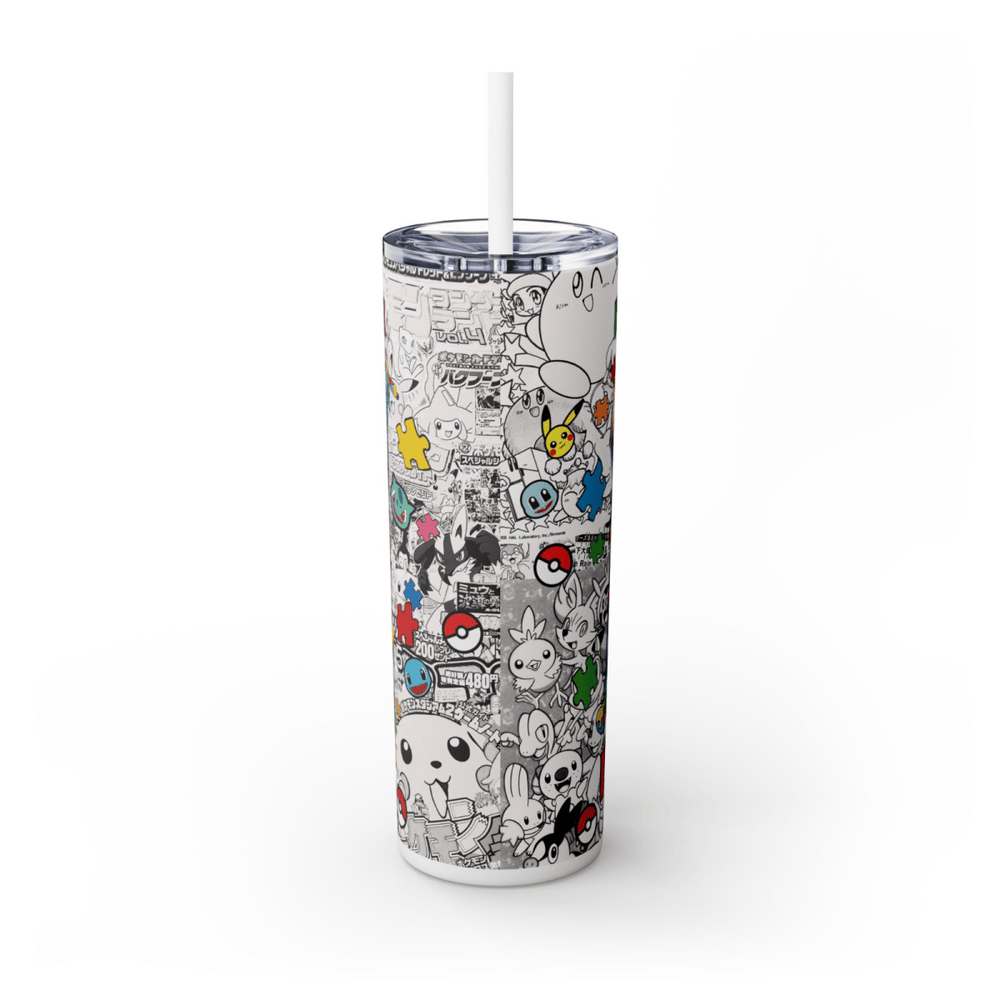Custom 20oz Anime Tumbler – Pokémon Characters – Stainless Steel Cup w/ Straw - East Coast Gifts