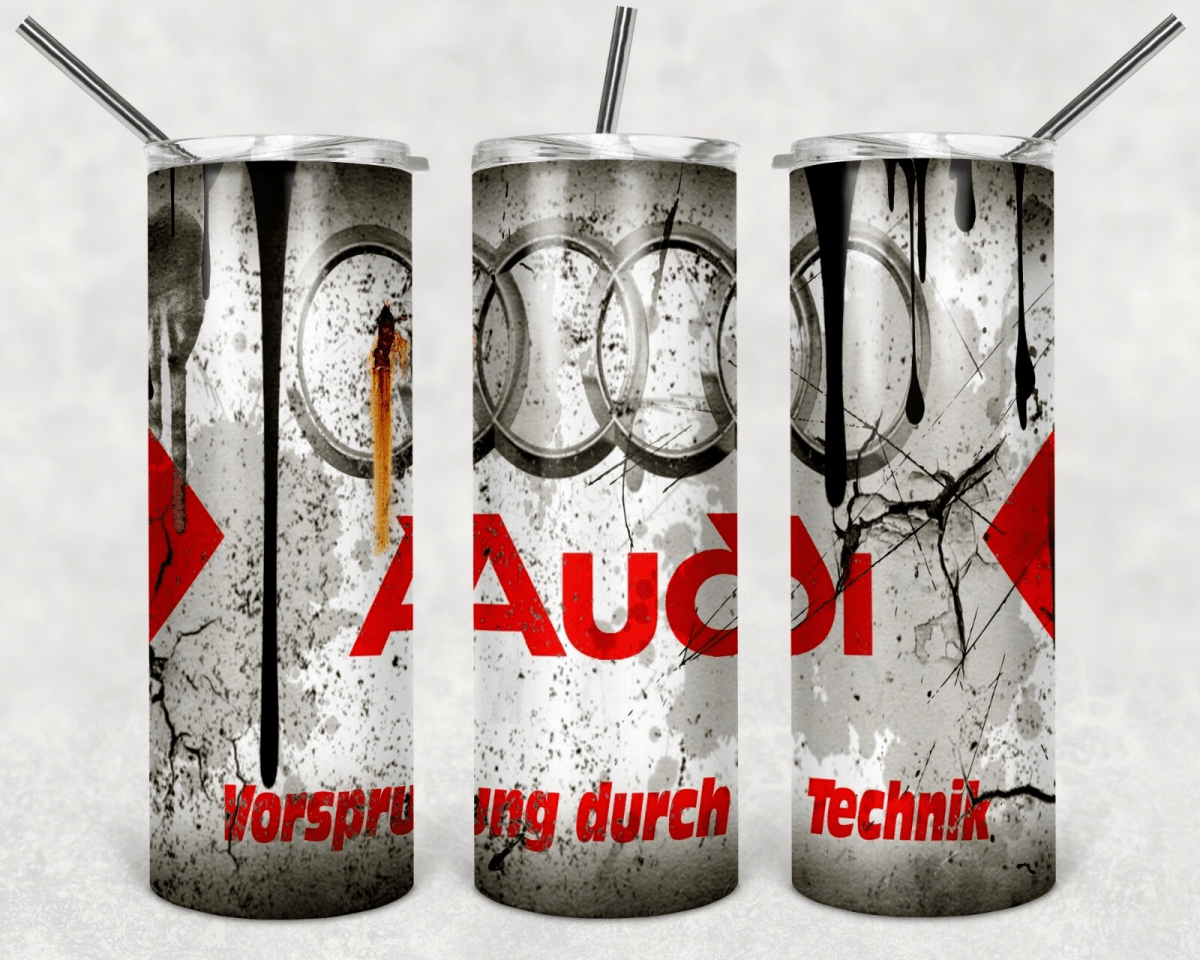 Custom Audi 20oz Tumbler Travel Coffee Mug with straw Truck Car Enthusiasts - East Coast Gifts