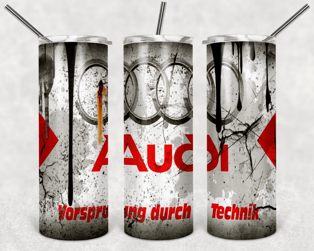 Custom Audi 20oz Tumbler Travel Coffee Mug with straw Truck Car Enthusiasts - East Coast Gifts