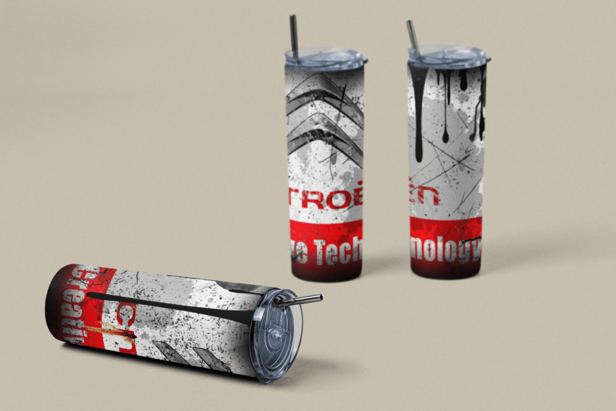 Custom Citroen 20oz Tumbler Travel Coffee Mug straw Truck Car Enthusiasts - East Coast Gifts