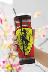 Custom Ferrari Racing 20oz Tumbler Travel Coffee Mug straw Truck Car Enthusiasts - East Coast Gifts