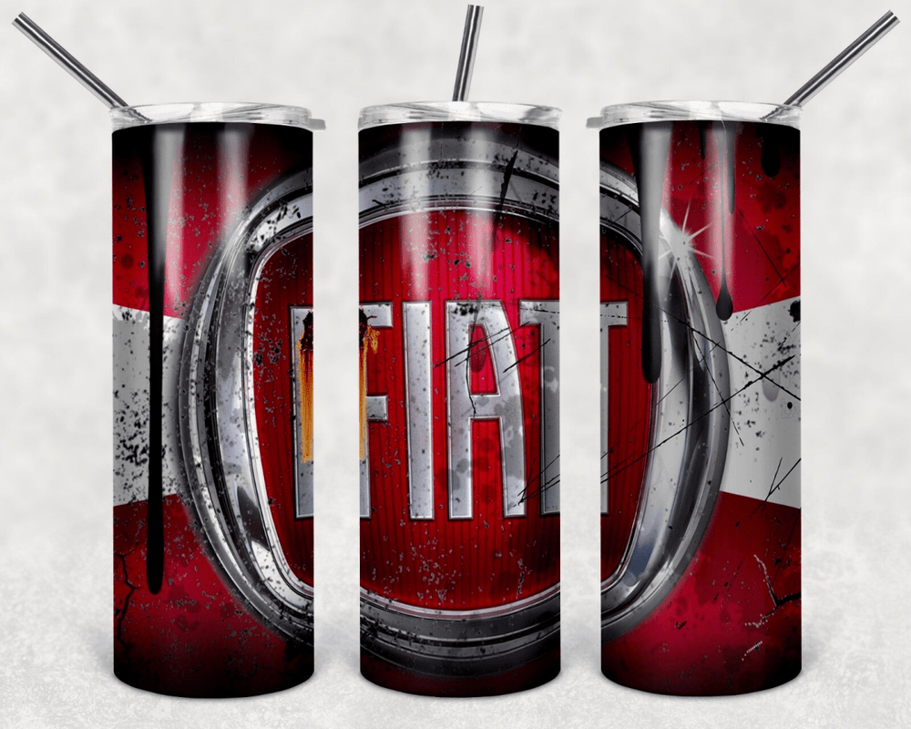 Custom Fiat 20oz Tumbler Travel Coffee Mug straw Truck Car Enthusiasts - East Coast Gifts