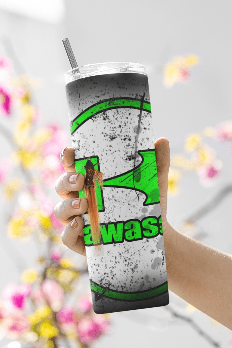 Custom Kawasaki 20oz Tumbler Travel Coffee Mug straw Truck Car Enthusiasts - East Coast Gifts