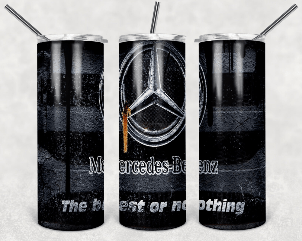 Custom Mercedes Benz 20oz Tumbler Travel Coffee Mug straw Truck Car Enthusiasts - East Coast Gifts