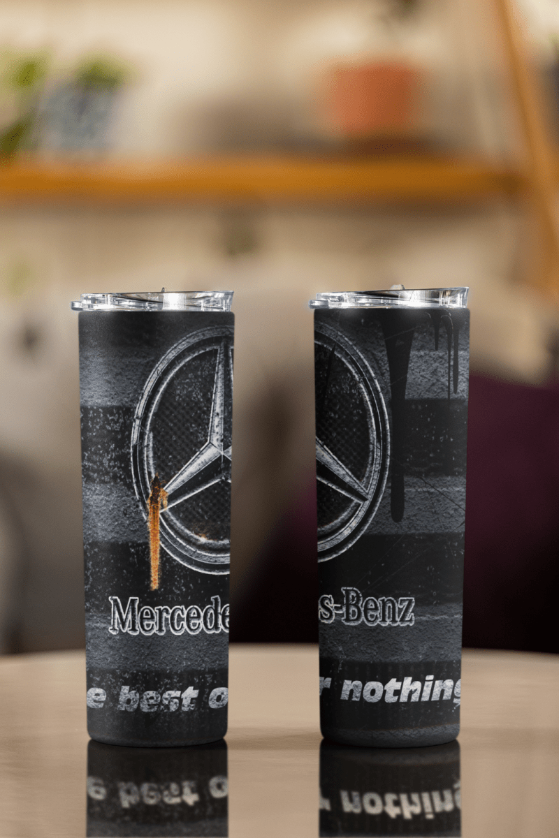 Custom Mercedes Benz 20oz Tumbler Travel Coffee Mug straw Truck Car Enthusiasts - East Coast Gifts
