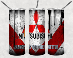 Custom Mitsubishi 20oz Tumbler Travel Coffee Mug straw Truck Car Enthusiasts - East Coast Gifts