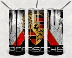 Custom Porsche 20oz Tumbler Travel Coffee Mug straw Truck Car Enthusiasts - East Coast Gifts