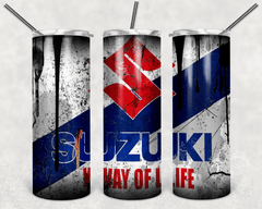 Custom Suzuki 20oz Tumbler Travel Coffee Mug with straw Truck Car Enthusiasts - East Coast Gifts