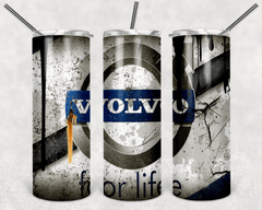 Custom Volvo 20oz Tumbler Travel Coffee Mug with straw Truck Car Enthusiasts - East Coast Gifts