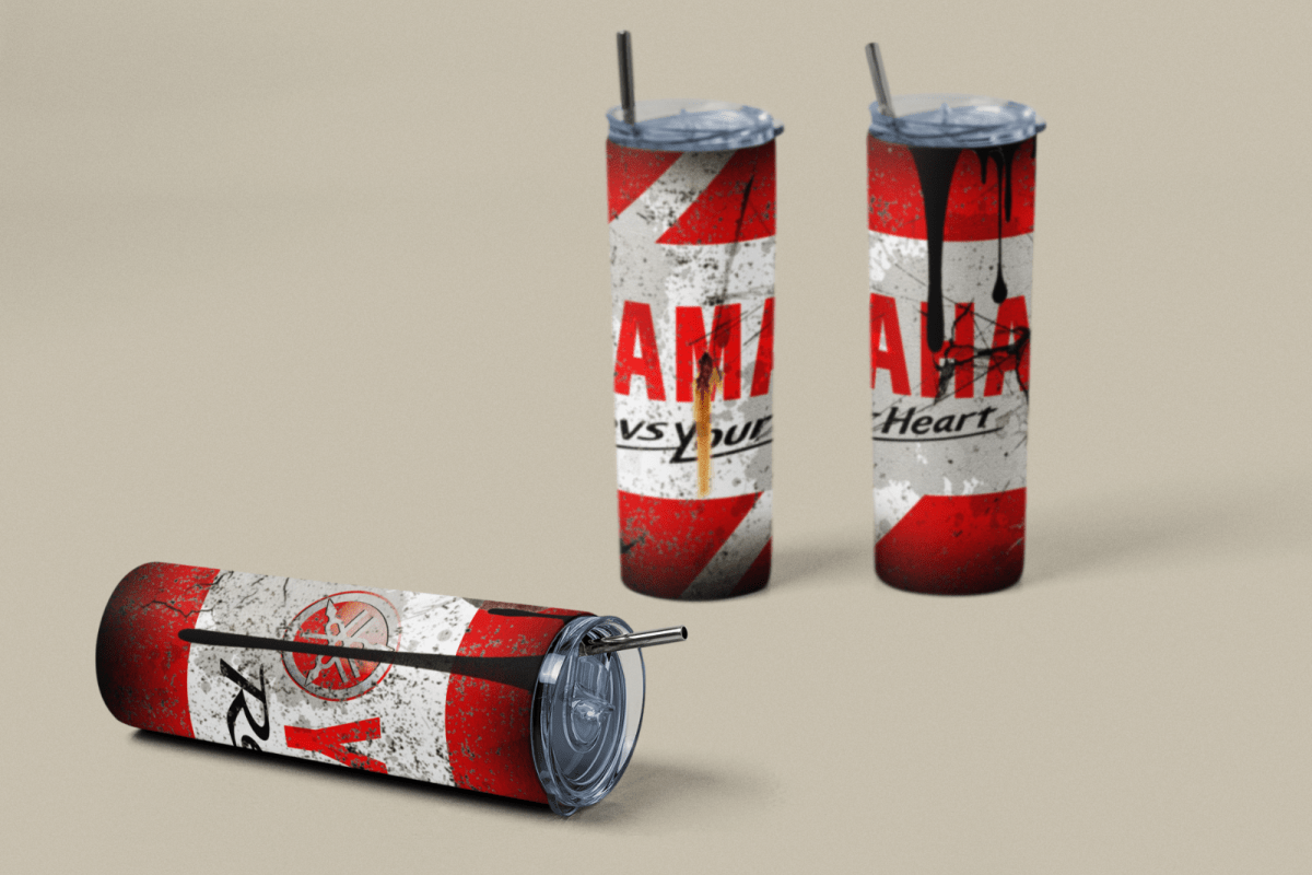 Custom Yamaha 20oz Tumbler Travel Coffee Mug straw Truck Car Enthusiasts - East Coast Gifts