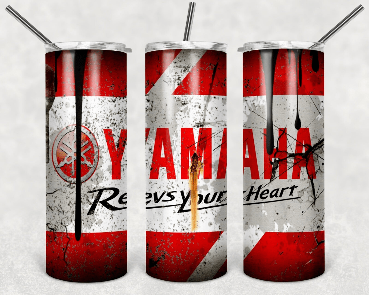 Custom Yamaha 20oz Tumbler Travel Coffee Mug straw Truck Car Enthusiasts - East Coast Gifts