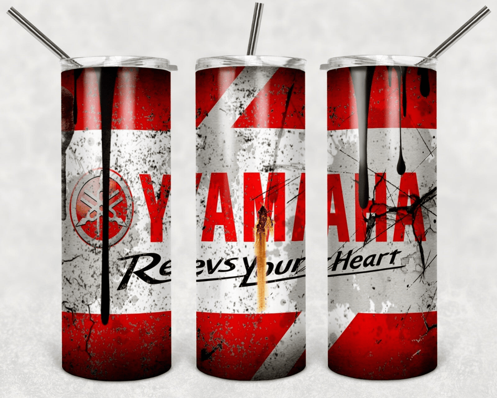 Custom Yamaha 20oz Tumbler Travel Coffee Mug straw Truck Car Enthusiasts - East Coast Gifts