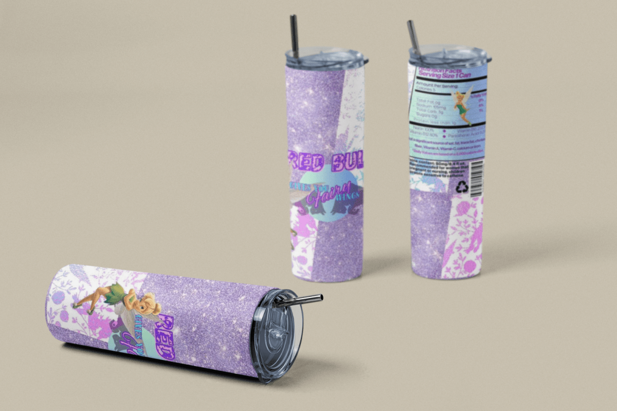 Disney - Inspired Tinkerbell Cup – Fairy Glitter Tumbler – Fast UK Dispatch - East Coast Gifts