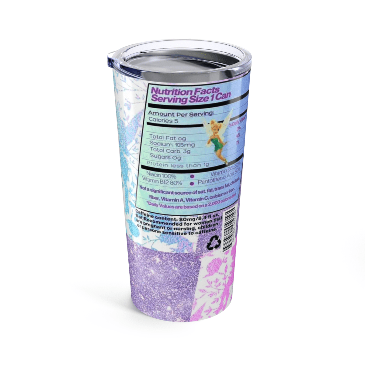 Disney - Inspired Tinkerbell Cup – Fairy Glitter Tumbler – Fast UK Dispatch - East Coast Gifts
