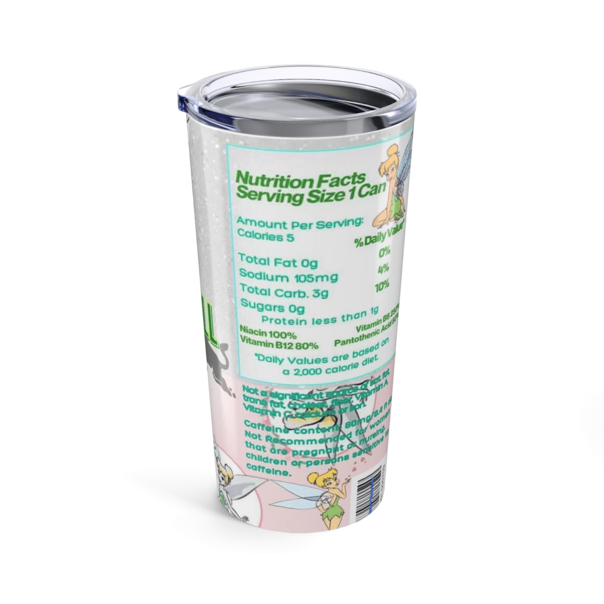 Disney - Inspired Tinkerbell Cup – Fairy Glitter Tumbler – Fast UK Dispatch - East Coast Gifts