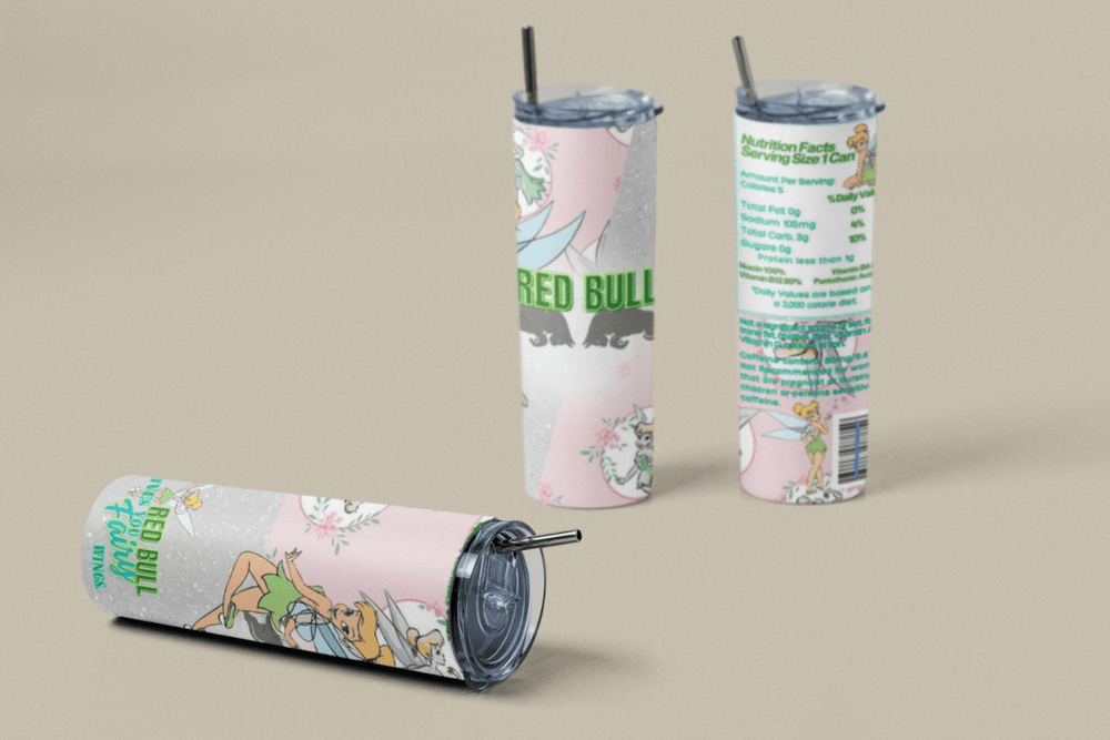 Disney - Inspired Tinkerbell Cup – Fairy Glitter Tumbler – Fast UK Dispatch - East Coast Gifts