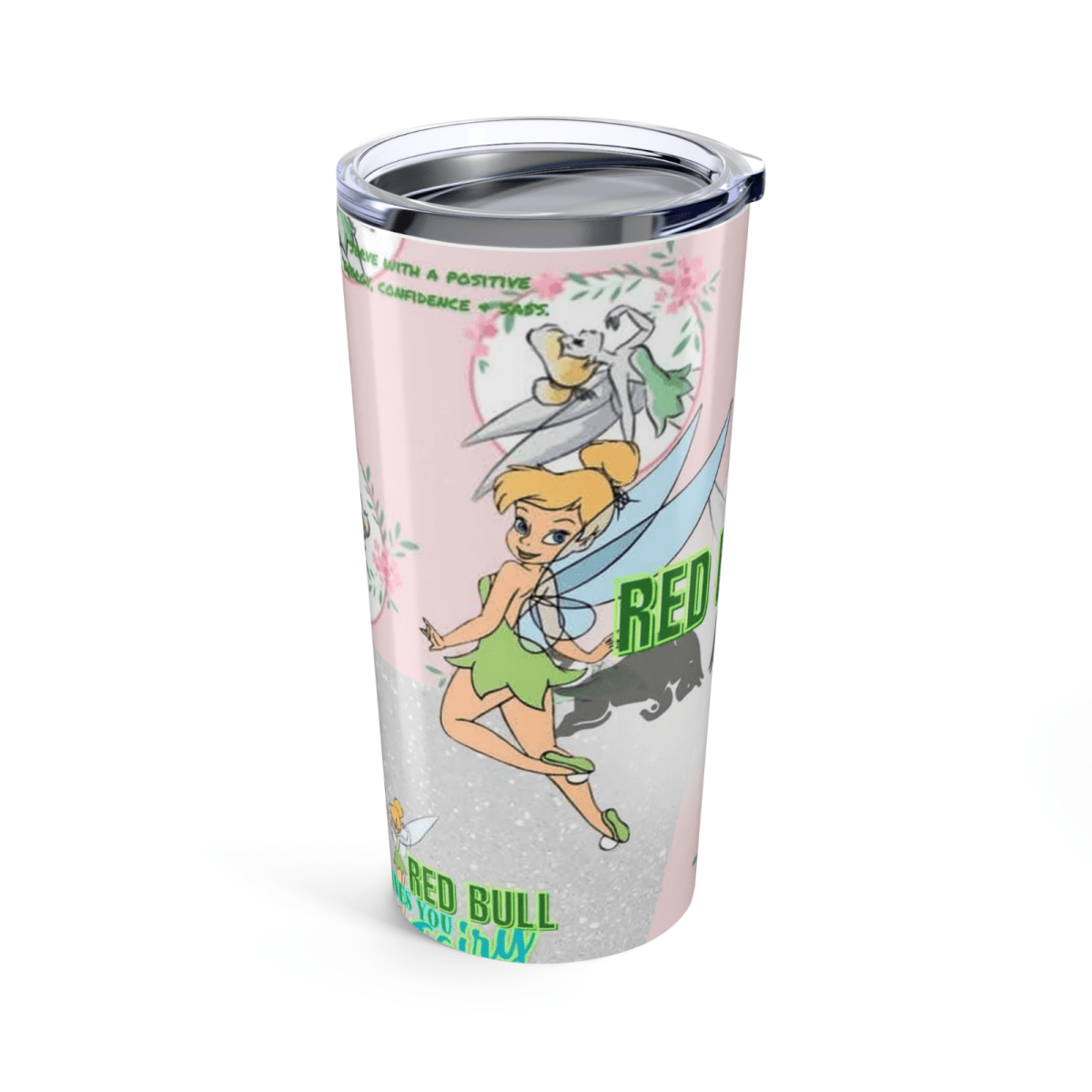 Disney - Inspired Tinkerbell Cup – Fairy Glitter Tumbler – Fast UK Dispatch - East Coast Gifts