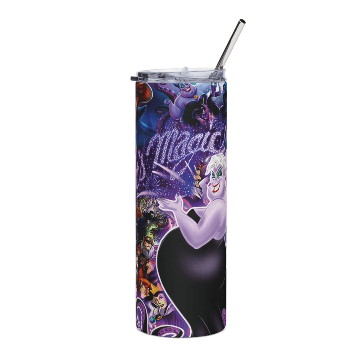 Disney Villains Tumbler 20oz – Ursula Maleficent Evil Queen It’s Magic Cup Gif - East Coast Gifts