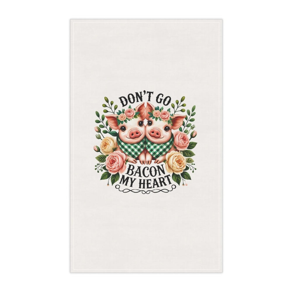 Don’t Go Bacon My Heart Pig Towel Set – Cute Farmhouse Kitchen Decor (2 Designs) - East Coast Gifts