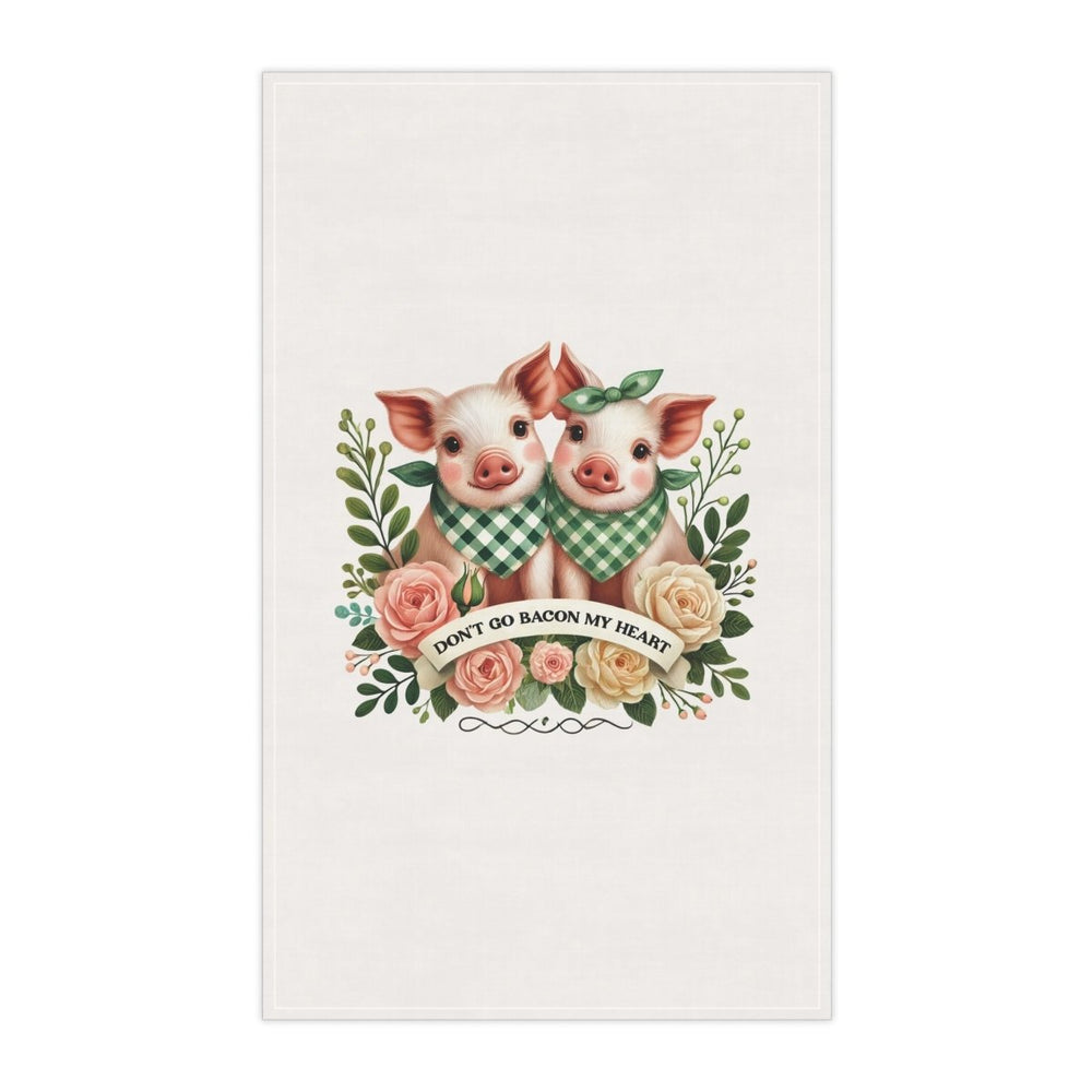 Don’t Go Bacon My Heart Pig Towel Set – Cute Farmhouse Kitchen Decor (2 Designs) - East Coast Gifts