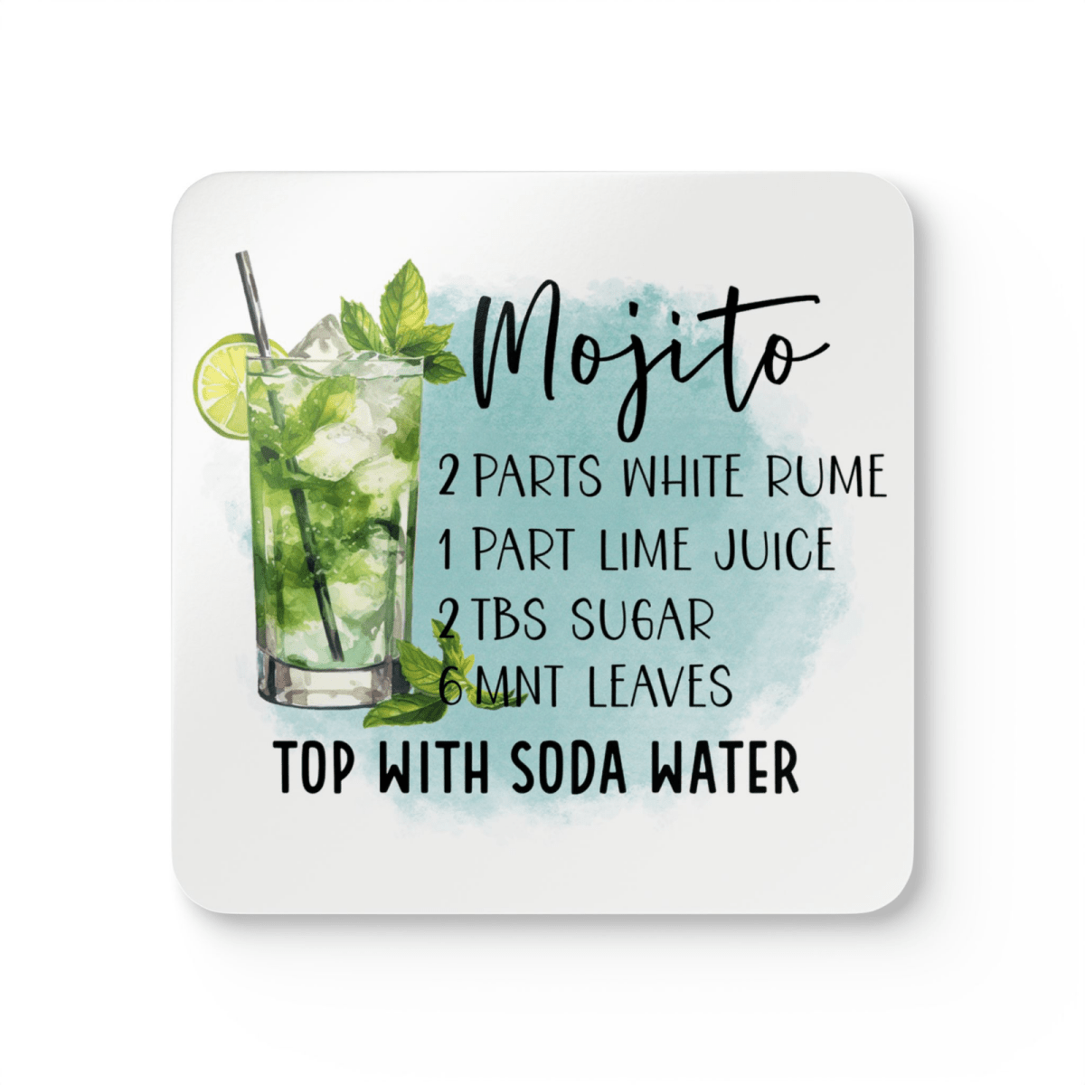 Drink Coaster Bar Kitchen cocktail recipe single or complete set of 16 - East Coast Gifts