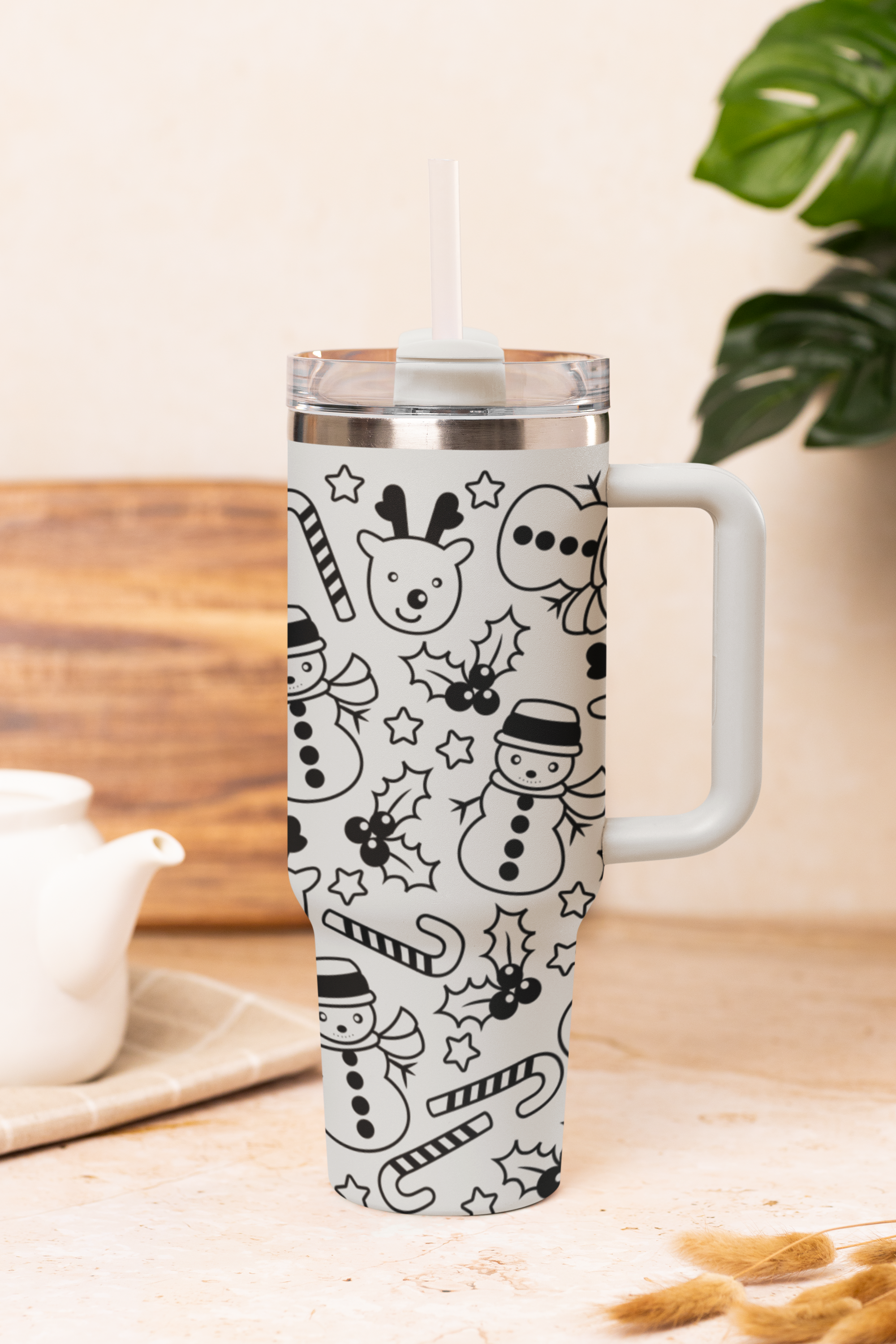 Snowman Tree & Candy Cane 40oz tumbler