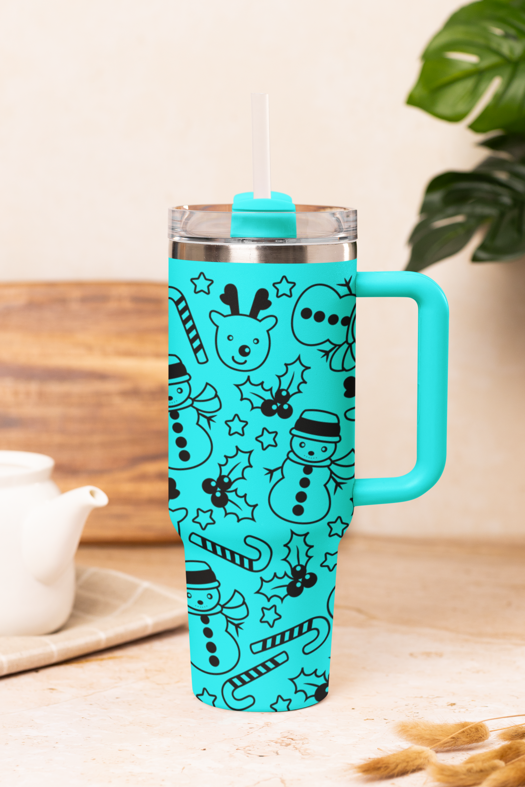 Snowman Tree & Candy Cane 40oz tumbler