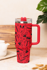 Snowmen Reindeer and Candycane 40oz tumbler