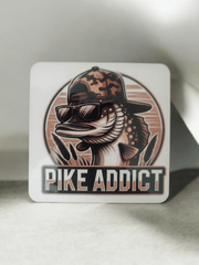 Fishing Addict Funny Fishing - drink coaster gift Bait Net Lure Gift for Him - East Coast Gifts