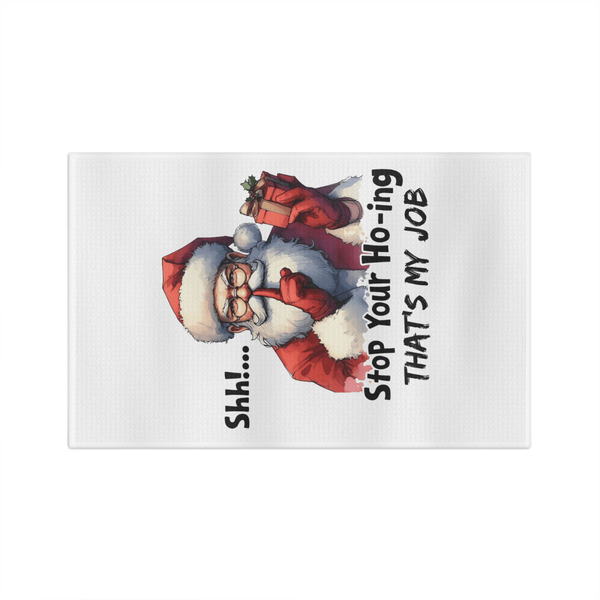Funny Santa Christmas Towel Set – 3 - Pack Holiday Kitchen Decor - East Coast Gifts