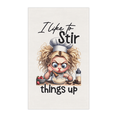 Funny Tea Towel – I Like to Stir Things Up – Chef Girl Dish Towel - East Coast Gifts